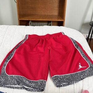 Nike Kids Red and Black Shorts